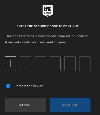 epic games login 2fa